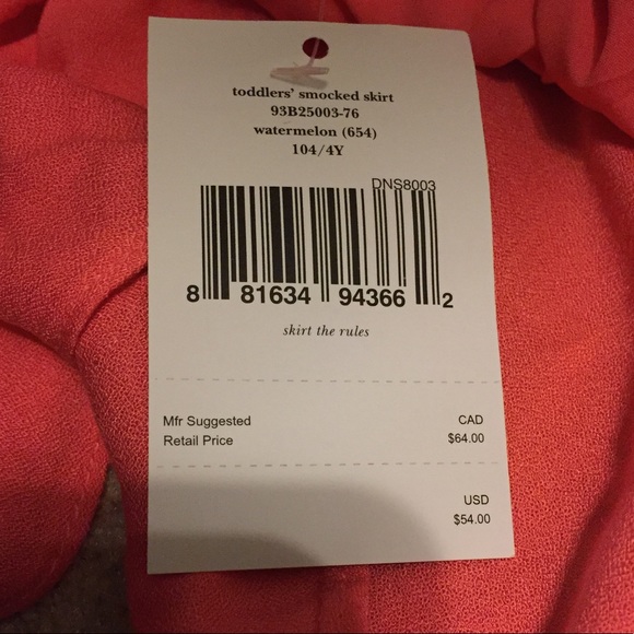 NWT Kate Spade Toddlers Smocked Skirt, 4Y - Picture 6 of 7